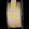 The Ribbon People Ivory and Green Frog Wired Craft Ribbon 0.5" x 54 Yards